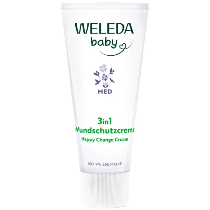 Weleda Baby 3in1 Nappy Change Cream Κρέμα Αλλαγής Πάνας με Μολόχα για το Ερεθισμένο Δέρμα 50ml