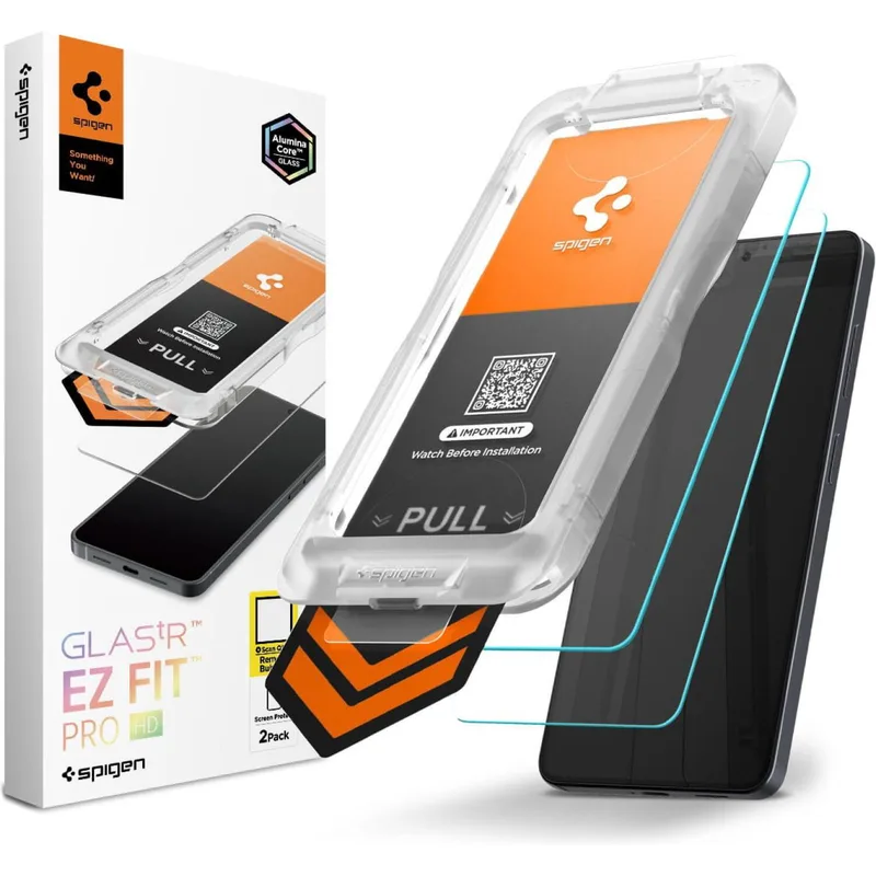 Tempered Glass Samsung Galaxy S26 Spigen GLAS.tR EZ Fit Pro HD AluminaCore 10H+ Ανθεκτικό Αντιχαρακτικό Γυαλί Προστασίας Οθόνης 2 Τεμάχια - Clear (AGL11095)