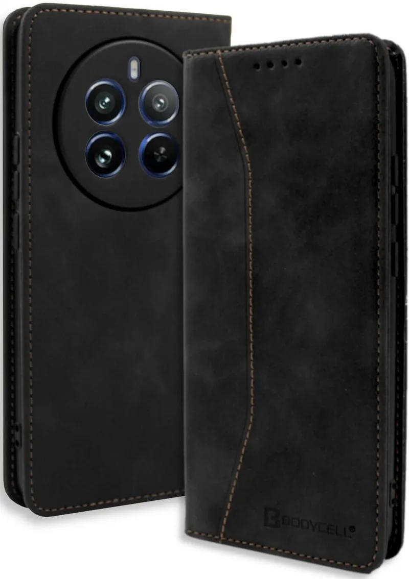 Θήκη Πορτοφόλι - Realme 12 Pro / 12 Pro Plus - Bodycell Book Case - Black (5206015073687)