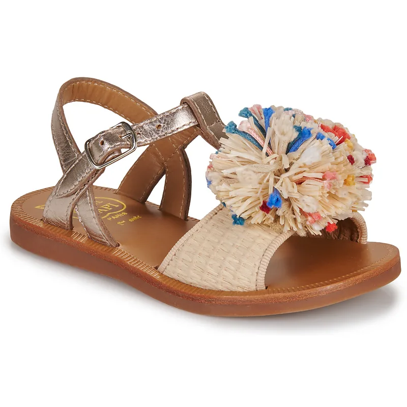 Σανδάλια χωρίς τακούνι Pom d'Api PLAGETTE POMPOM