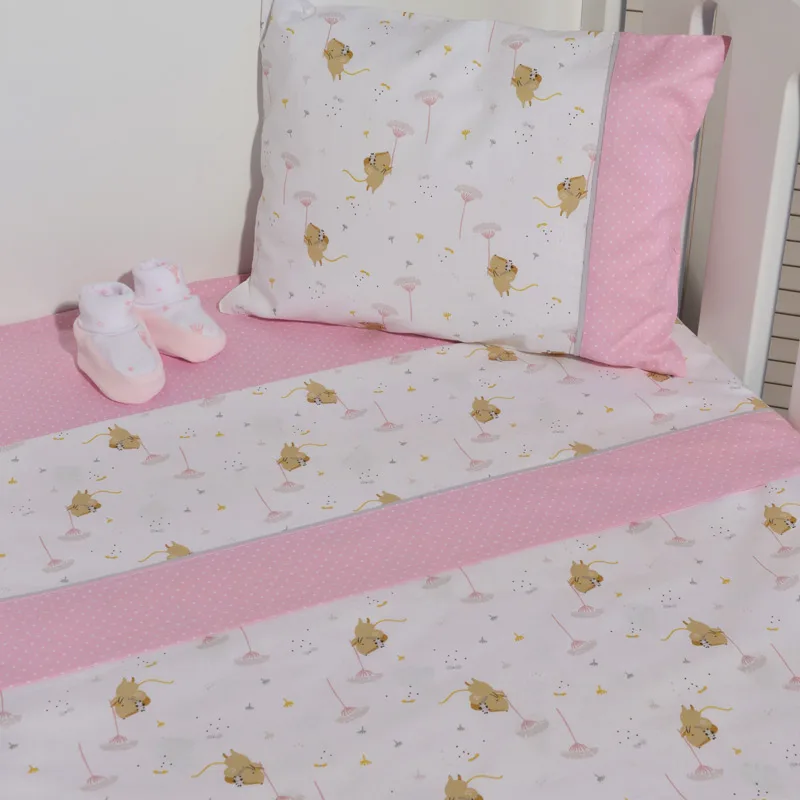 Σεντόνια Κούνιας Σετ Baby Oliver 412 Ροζ 110x160