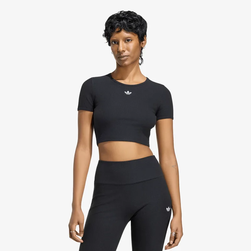 T-shirt adidas Essentials Rib T-Shirt Black XS