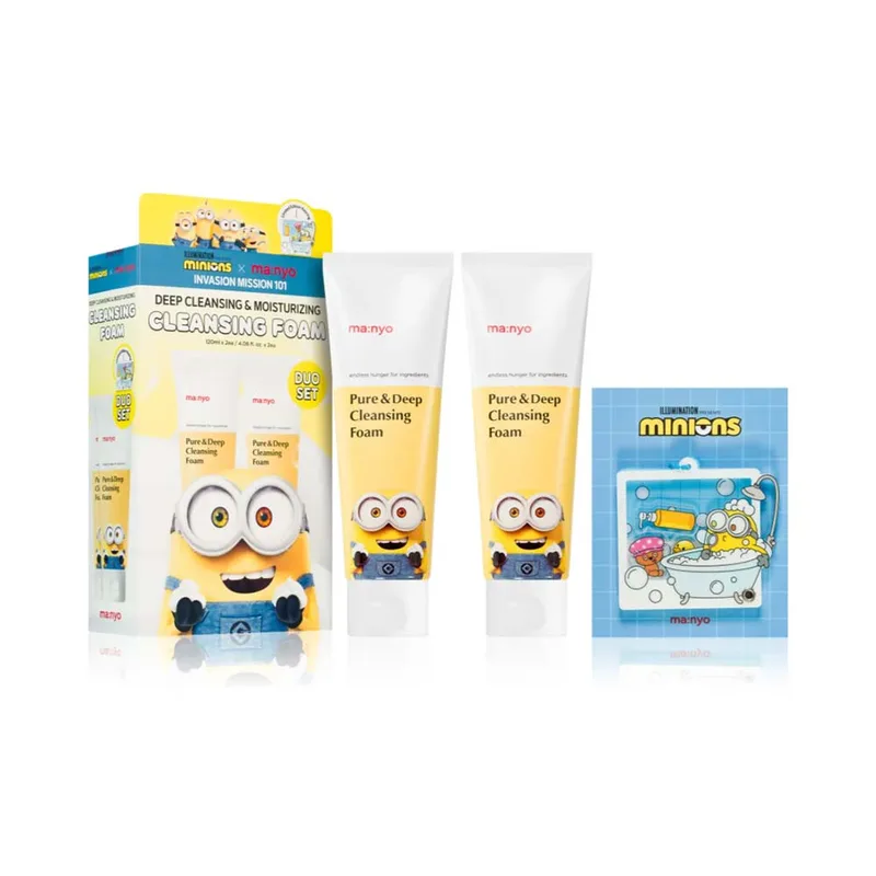Ma:nyo Factory Pure & Deep Cleansing Foam Minions Duo Set 2x 120ml