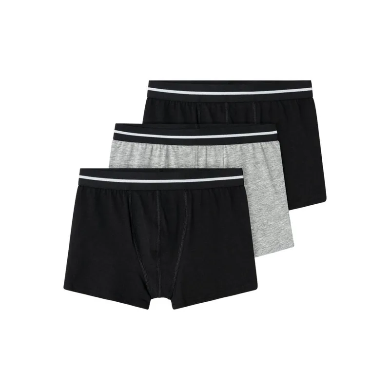 Εσώρουχα μπόξερ 3 pack αγόρι name it-13208836-Black/Bright White