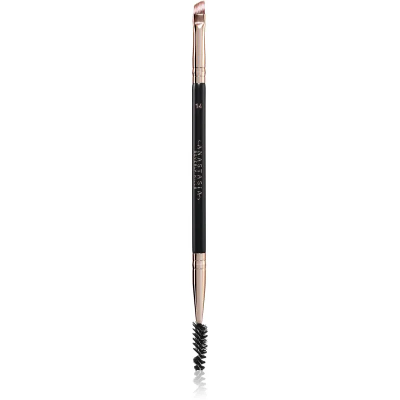 Anastasia Beverly Hills Brush 14 Duo Brow λοξοτομημένο πινέλο για τα φρύδια 1 τμχ