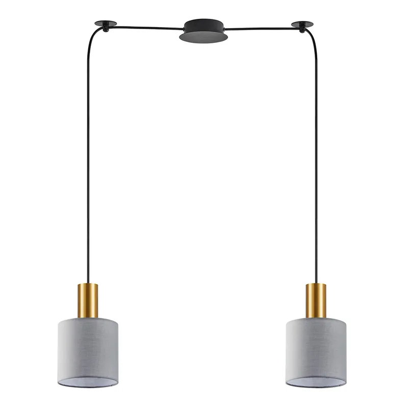 Φωτιστικό Οροφής Δίφωτο Homelighting 77-8606 Gold/Grey