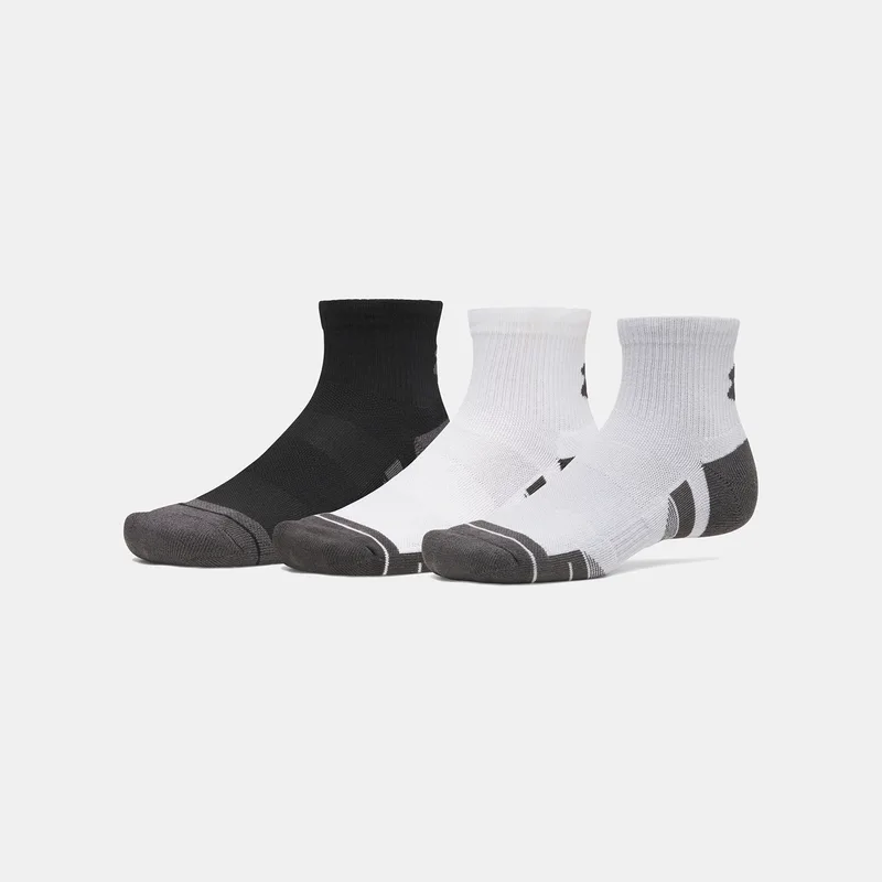 UNDER ARMOUR PERFORMANCE TECH 3-PACK QUARTER SOCKS ΓΚΡΙ