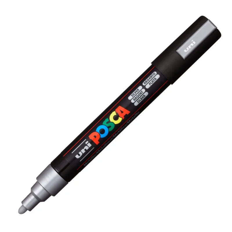 Μαρκαδόρος Posca PC-5M Silver Uni-Ball