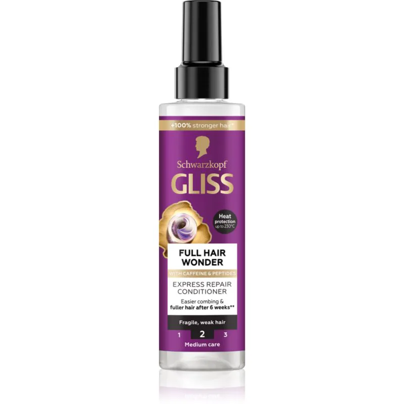Schwarzkopf Gliss Full Hair Wonder αναγεννητικό μαλακτικό χωρίς ξέβγαλμα για αδύναμα μαλλιά 200 ml
