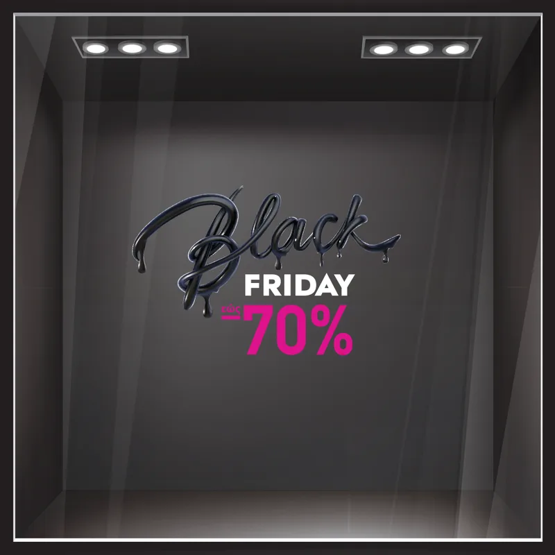 Αυτοκολλητο Εκπτωσεων BLACK FRIDAY MELT