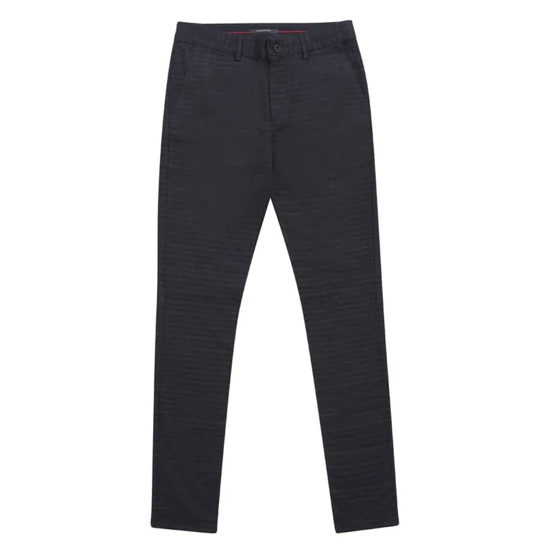 Winter Υφασμάτινο Παντελόνι Καρό Γκρι (Comfort Fit)