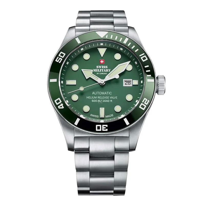 SWISS MILITARY by Chrono Swiss Made Automatic Dive Watch 500M SMA34075.03