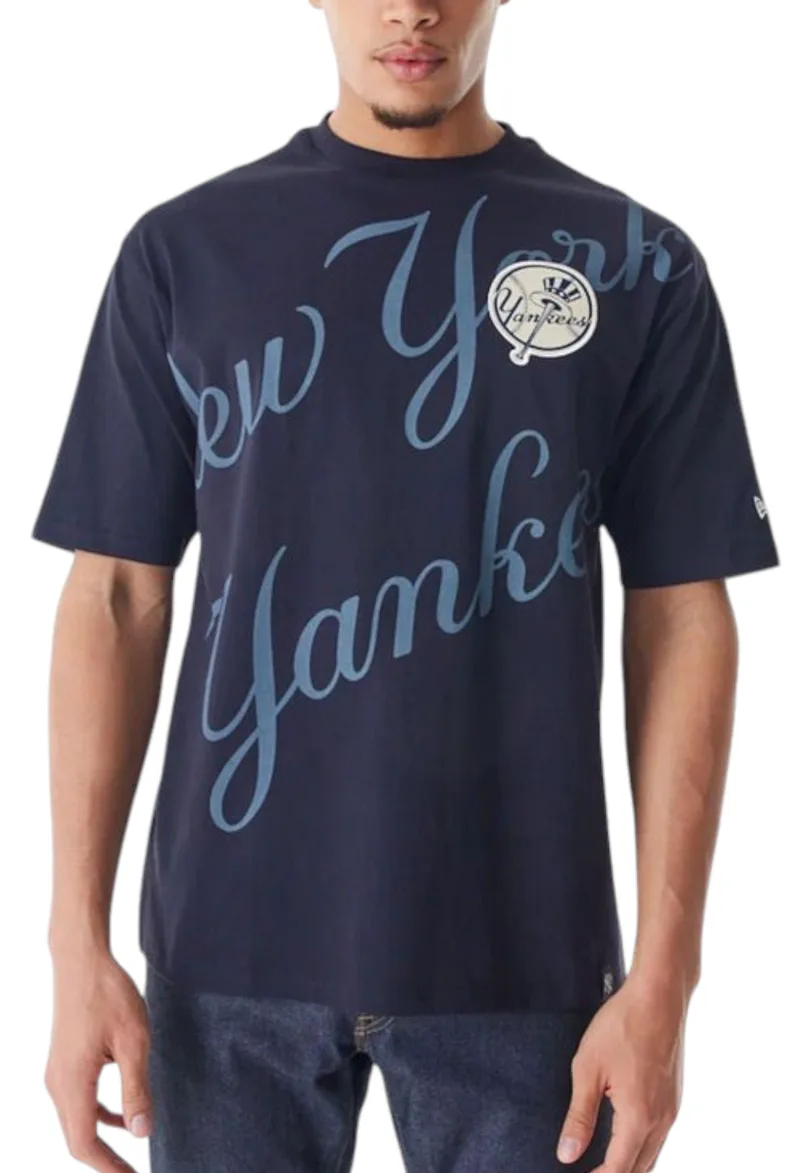 Μπλούζα Κοντομάνικη New Era Mlb Script Grphc Os 60580582-410 Ανδρικό