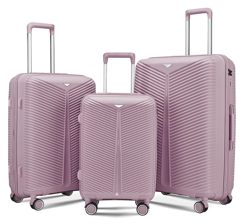 Ρόζ Βαλίτσες Σέτ 3 Τεμαχίων 20"/24"/28"