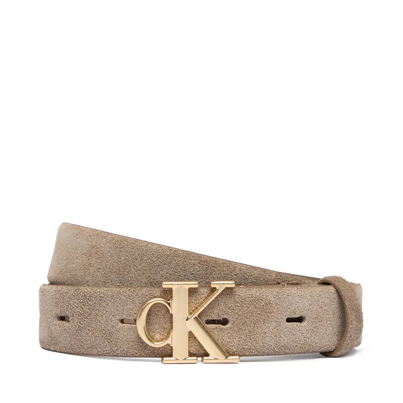 Ζώνη Γυναικεία Calvin Klein Ck Buckle 25 Mm Fixed Belt Suede LV04F7079G Μπεζ