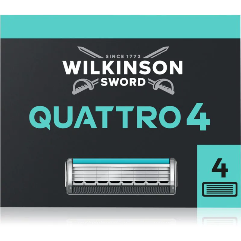 Wilkinson Sword Quattro Essential 4 Titanium Sensitive ανταλλακτικές λεπίδες 4 τμχ