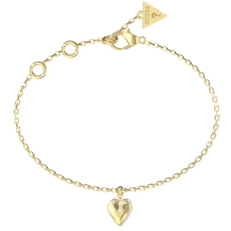 Guess βραχιόλι με καρδιά By Your Side Χρυσό Stainless Steel JUBB06082JWYGL JUBB06082JWYGL Ατσάλι