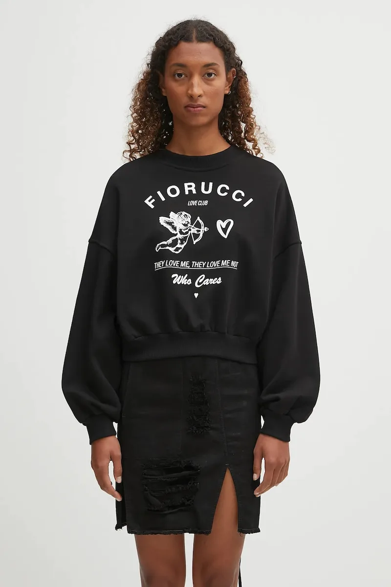 Βαμβακερή μπλούζα Fiorucci Cupid Love Club Print Cropped