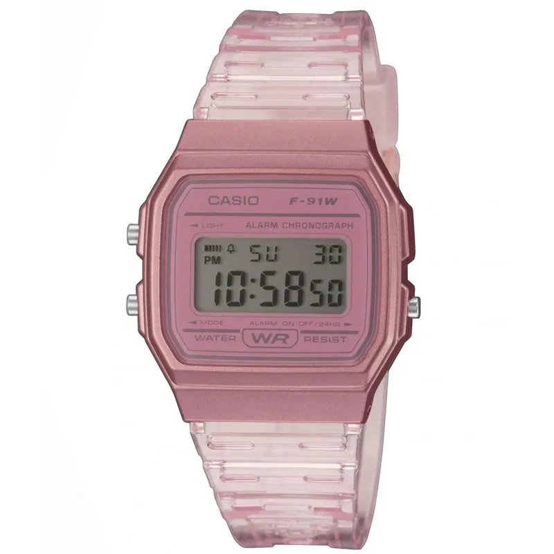 CASIO Standard Ροζ Rubber Strap F-91WS-4EF