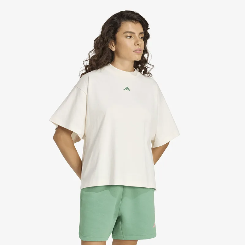 T-shirt adidas 3-Stripes Studio T-Shirt Chalk White L