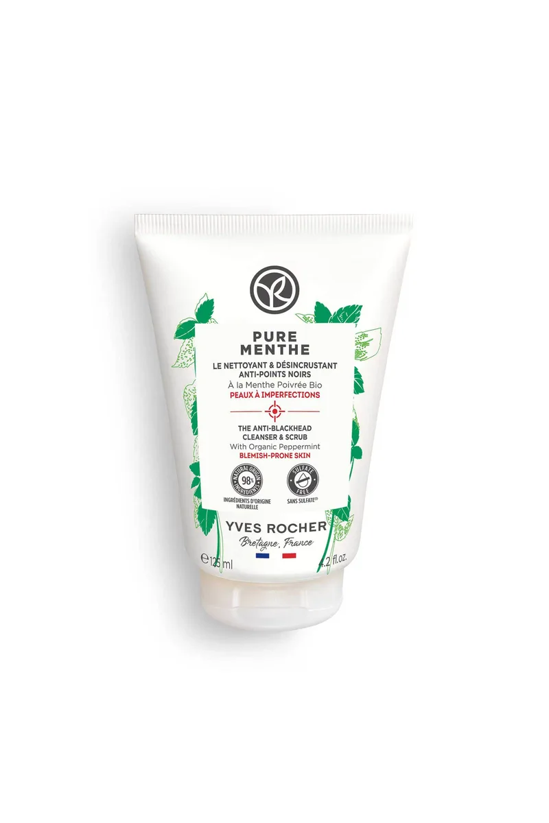Yves Rocher The 3 in 1 Cleanser, Scrub & Blackheads - Pure Menthe 125 ml - 44983