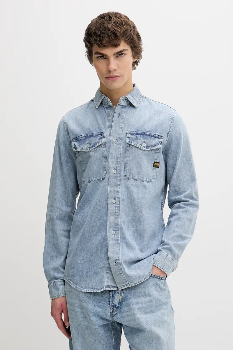 G-Star πουκάμισο ανδρικό ντένιμ Marine Slim