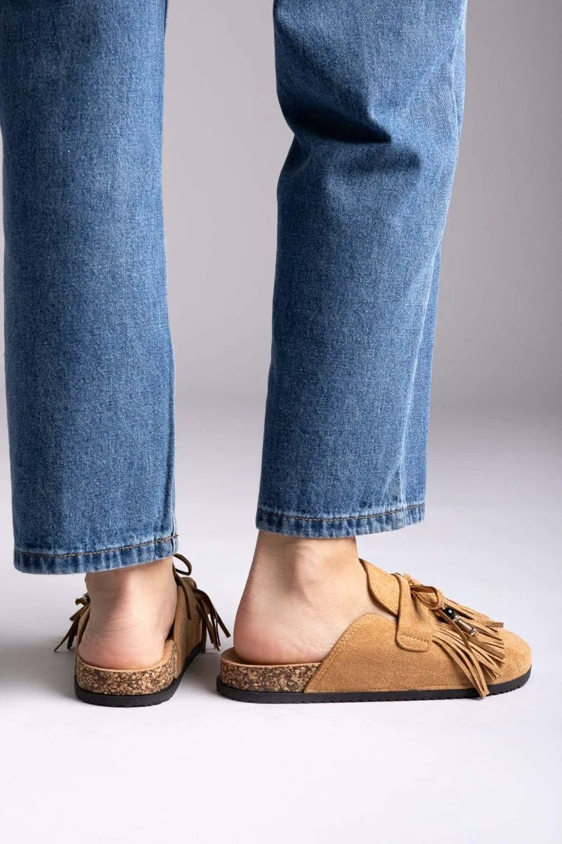 ERYNN Comfort Clogs - LS-617 - Camel Suede