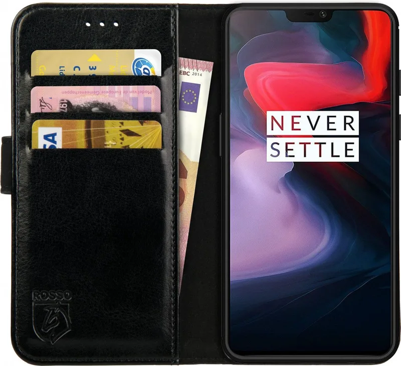 Κόκκινο Element PU Θήκη Πορτοφόλι OnePlus 6 - Black (8719246139413)