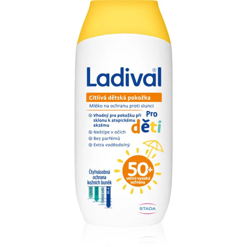 Ladival Kids προστατευτικό γαλάκτωμα για ευαίσθητο δέρμα SPF 50+ 200 ml