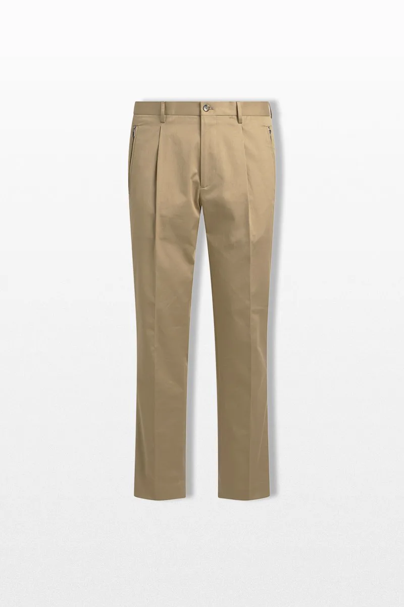 ETRO Ανδρικό Μπεζ Carrot-Leg Trousers