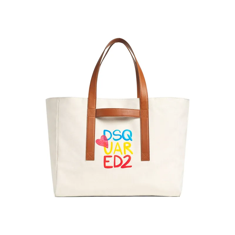 Τσάντα Dsquared CAPSULE CANVAS LEATHER SHOPPER BAG MEN