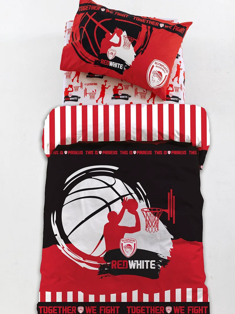 Σετ Παπλωματοθήκη Μονή Olympiacos B.C. Bc9 170x250