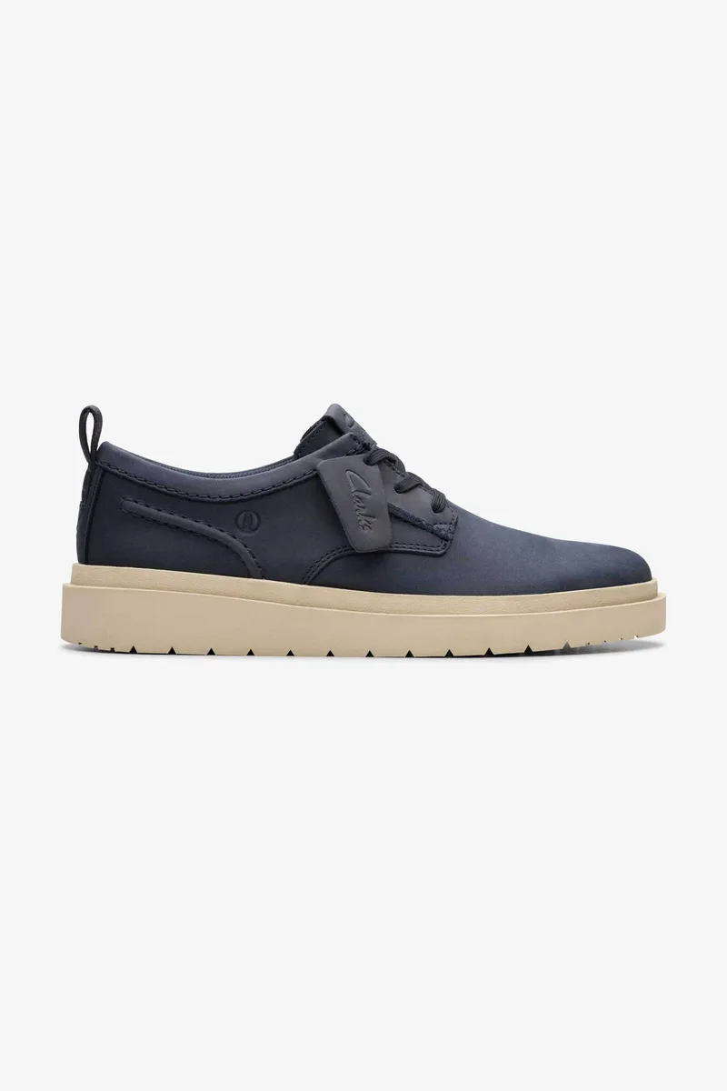 Clarks ανδρικά δερμάτινα sneakers "Polden Lace" - 26180862 Μπλε Σκούρο