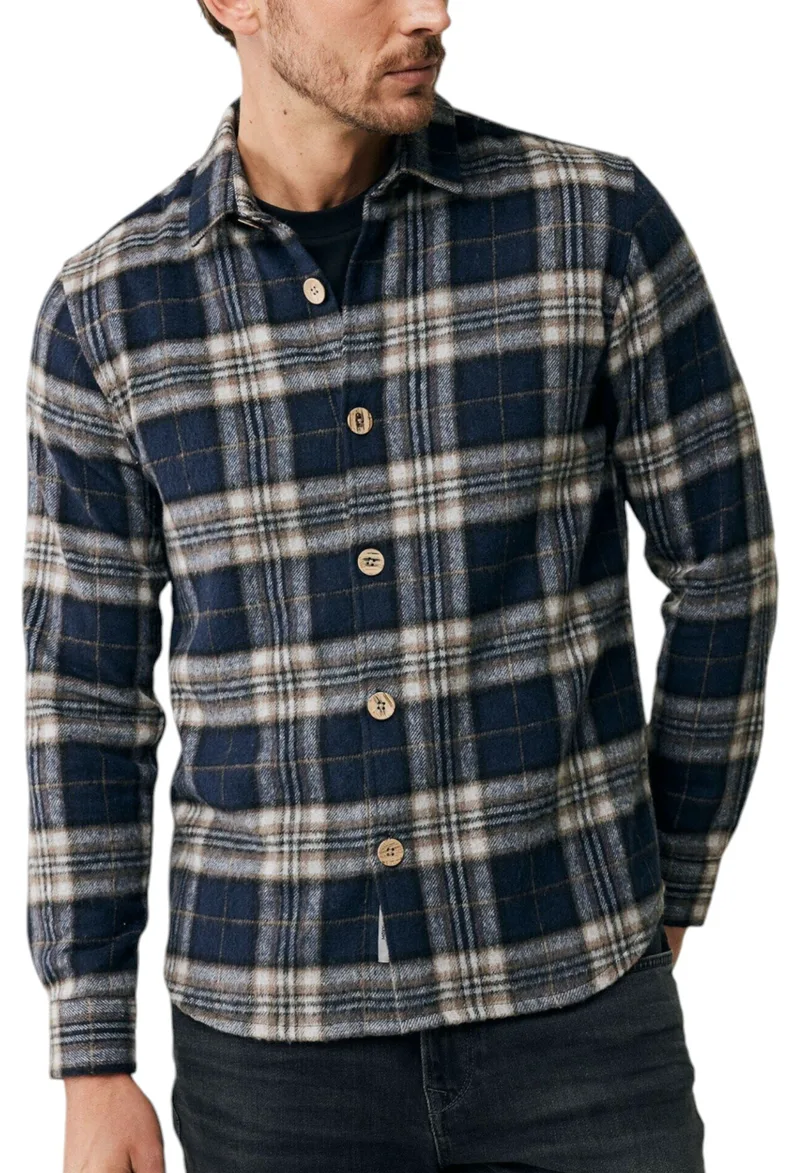 Πουκάμισο Μακρυμάνικο Mexx Flanel Checked TU1504036M-Navy Ανδρικό