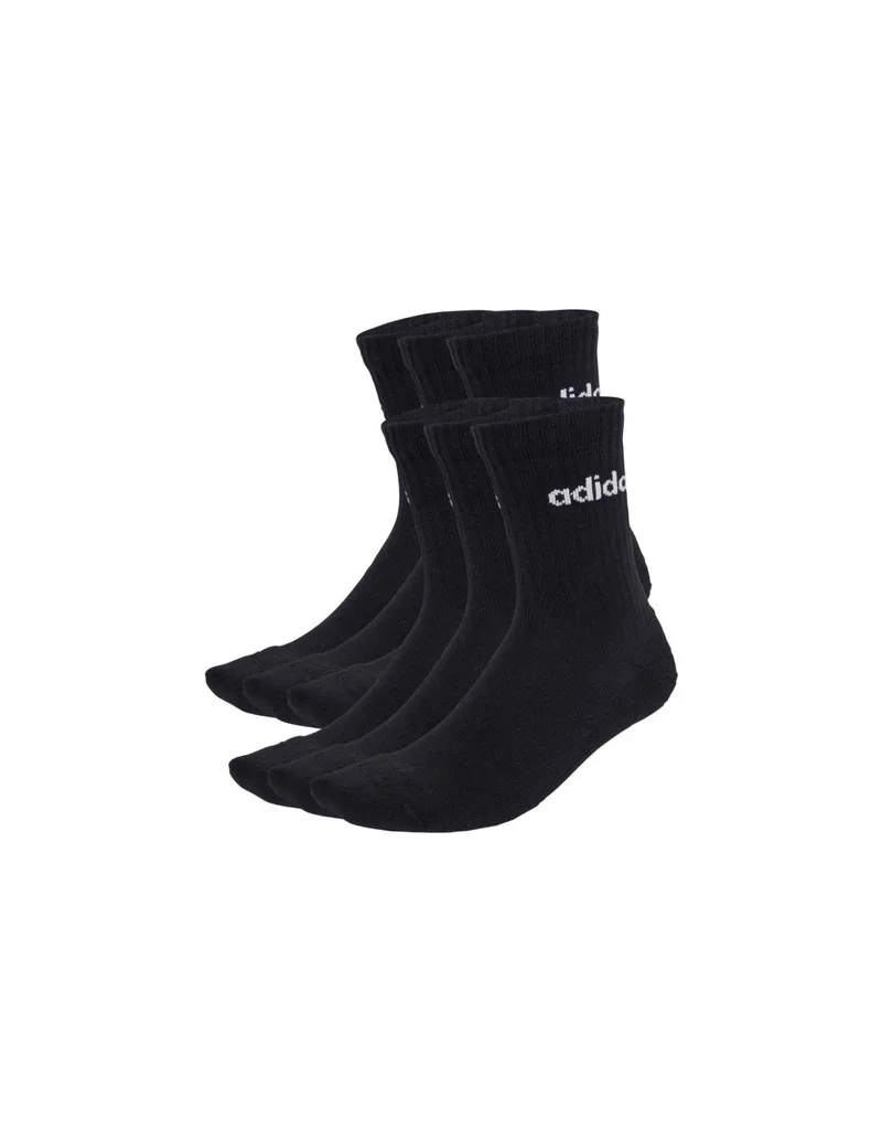 adidas Linear Crew Socks Cushioned 6 Pair Pack black JL6094