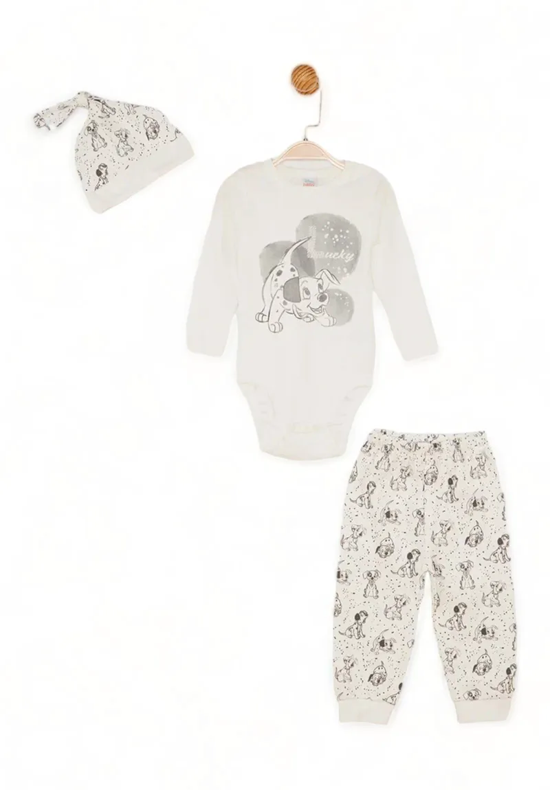 Βρεφικό σετάκι Cimpa με μακρύ μανίκι Disney Dalmatians λευκο DL21436-Λευκό