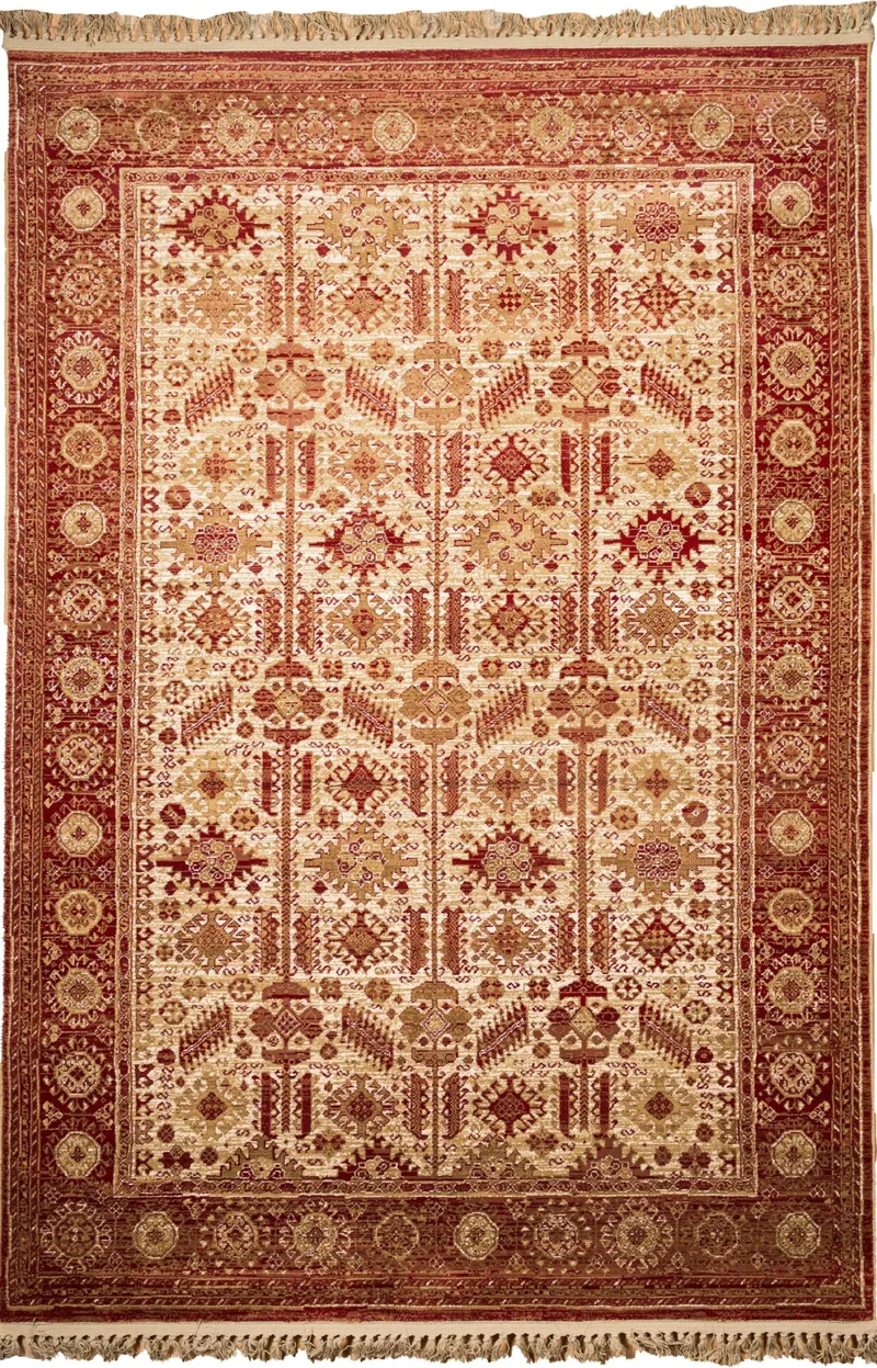 ΧΑΛΙ ORIAN 2305/Cream Red - Klonaras Home Fashion 200cmx250cm