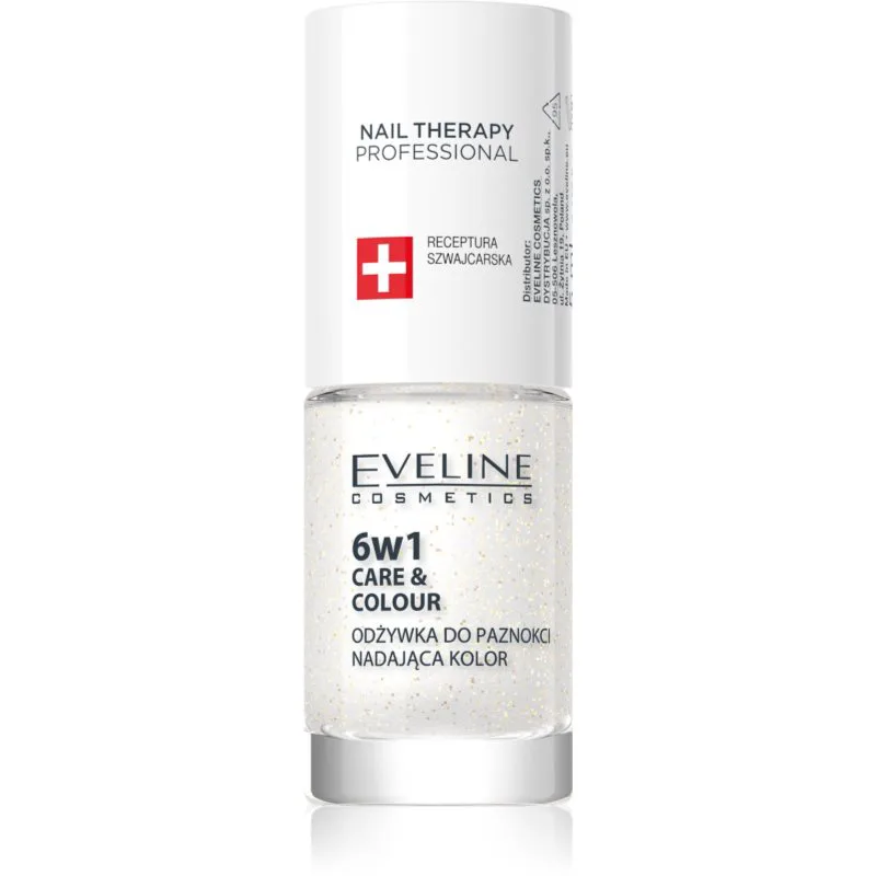 Eveline Cosmetics Nail Therapy Care & Colour μαλακτικό για τα νύχια 6 σε 1 απόχρωση Golden Glow 5 ml