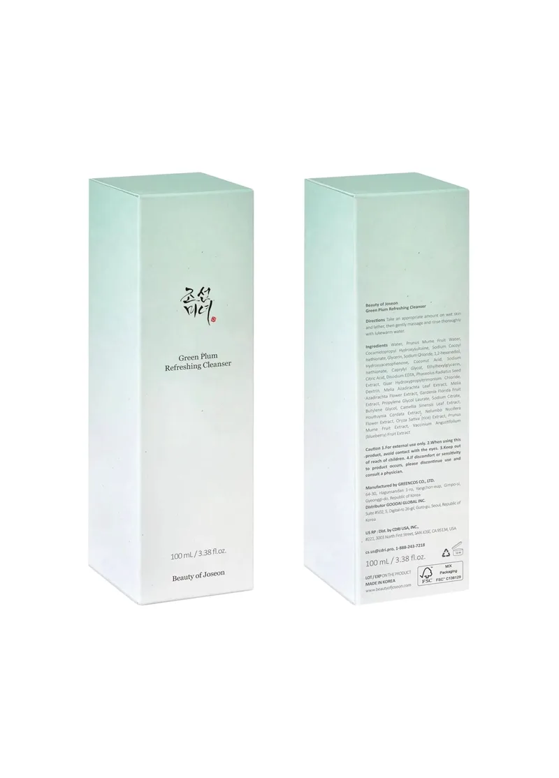 K-Beauty - beauty of joseon Green Plum Refreshing Cleanser 100ml