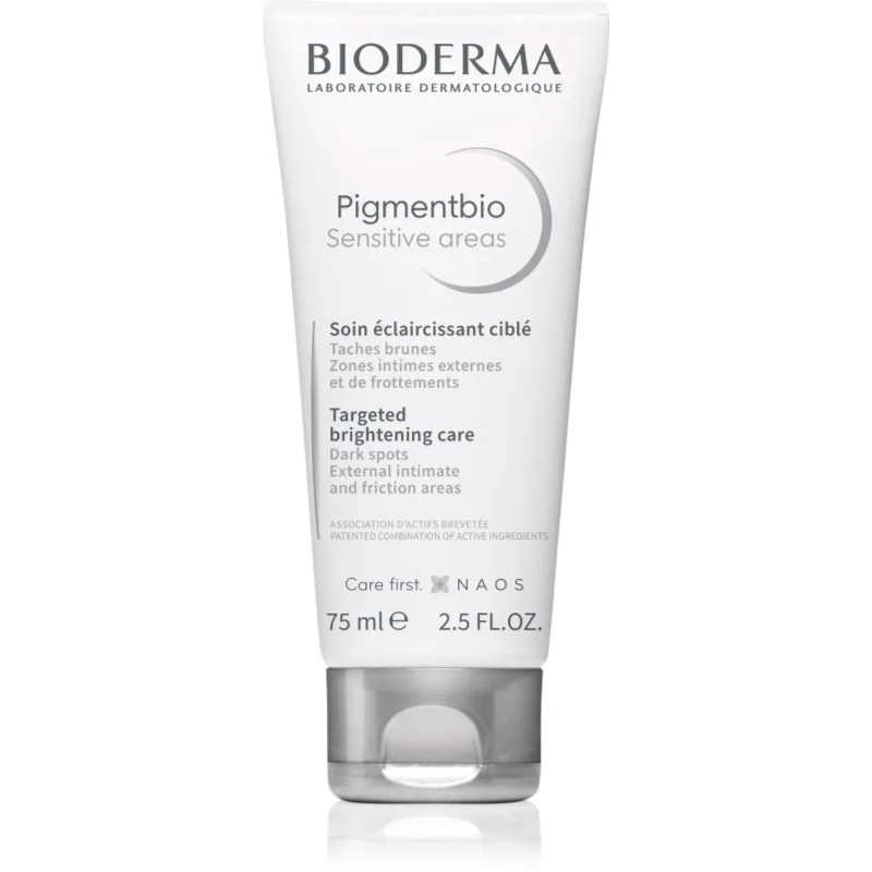 Bioderma Pigmentbio Sensitive Areas Λαμπρυντική κρέμα σώματος για την αντιμετώπιση των μαύρων κηλίδων 75 ml