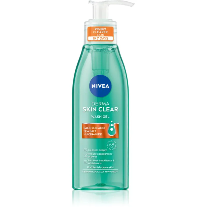 NIVEA Derma Skin Clear καθαριστικό τζελ προσώπου 150 ml