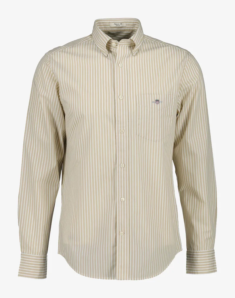 GANT ΠΟΥΚΑΜΙΣΟ ΜΜ REG POPLIN STRIPE SHIRT 3G3000130-200 Biege