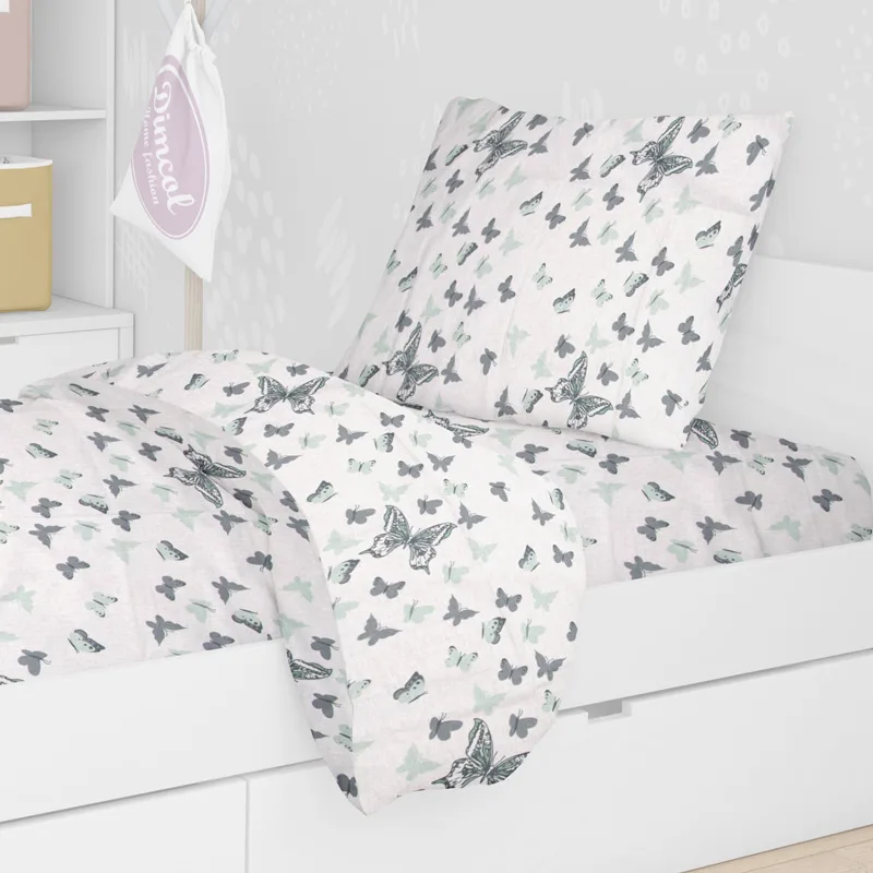 Μαξιλαροθήκη 50x70 Dimcol Butterfly 57 Green 50x70