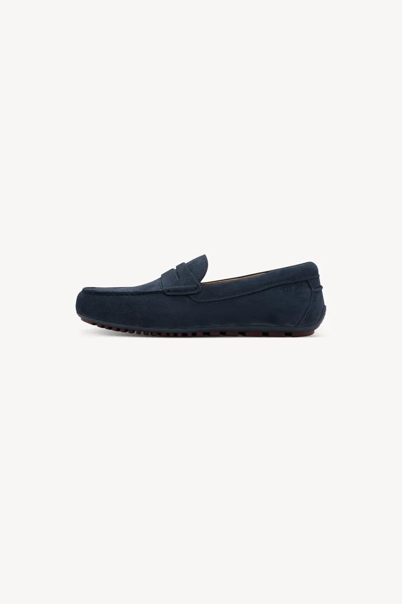 Tamaris ανδρικά δερμάτινα loafers μονόχρωμα - 1-14600-44 Μπλε Σκούρο