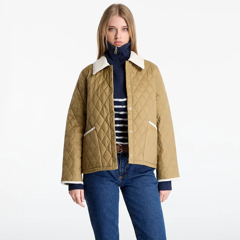 Μπουφάν Barbour Icons Cropped Liddesdale Quilted Jacket Sand/ Dress/ Pearl M