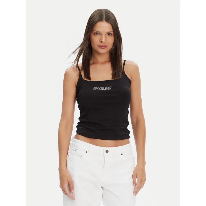 Guess Τοπ V5GP22 J1314 Μαύρο Regular Fit