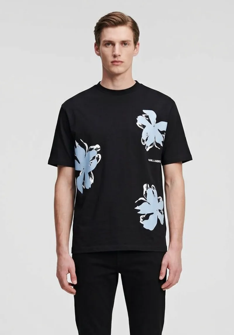 Karl Lagerfeld T Shirt της σειράς Crewneck - 755141 552225 990 Black