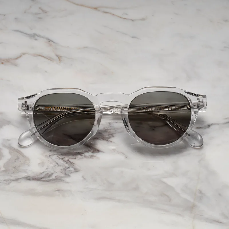 PETER A5EP7 - PETER - CLEAR - GREEN Sunglasses | Clear | Green Shades | Explicit Poets Sunglasses