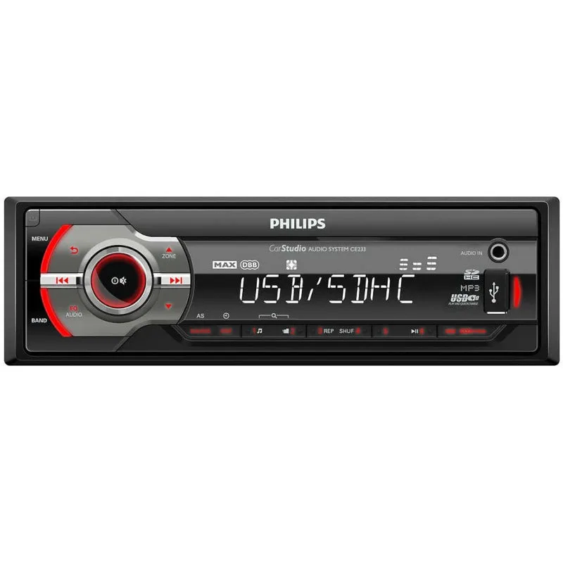Ηχοσύστημα Αυτοκινήτου Με USB, Κάρτα SD Και Aux-In 4x50W PHILIPS CE233/GRS