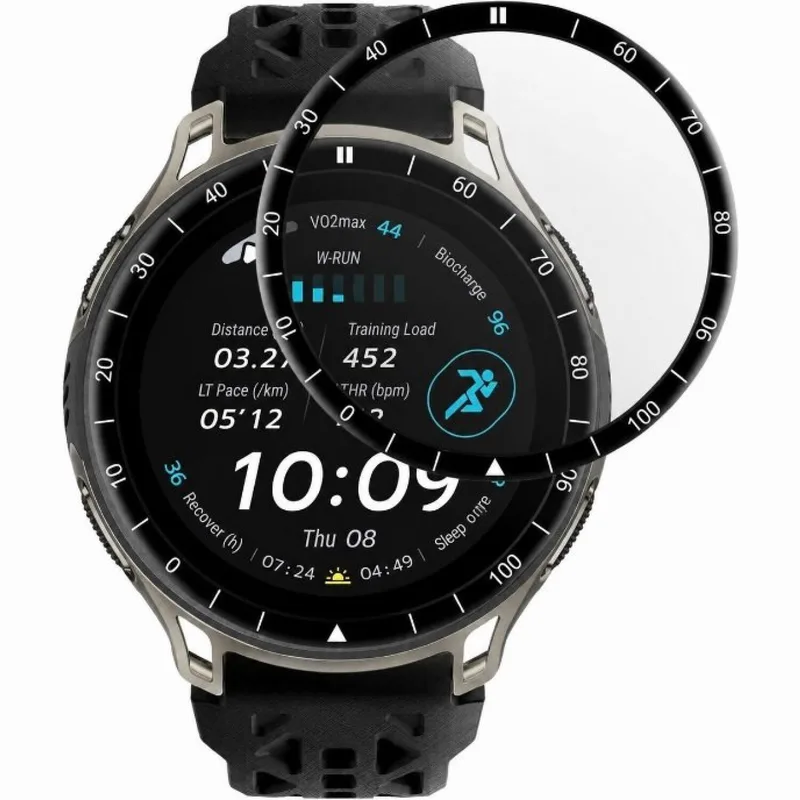 Hybrid Glass Amazfit Cheetah 2 Pro Spacecase Smartwatch Αντιχαρακτικό Προστατευτικό Υβριδικό Οθόνης - Black (5905719141615)